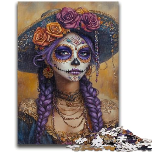 Puzzle 1000 Teile für Erwachsene Mexikanischer Totenkopf, Denkspiel, Lernspiel für Geburtstag, Weihnachten, für ab 14 Jahren, 50x75cm von LYXIANY