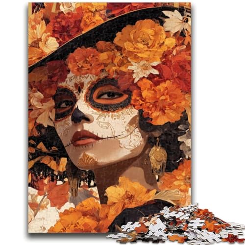 Puzzle 1000 Teile für Erwachsene Mexikanisches Mädchenskelett Denkspiel Lernspiel zum Geburtstag, Weihnachten für ab 14 Jahren 50x75cm von LYXIANY