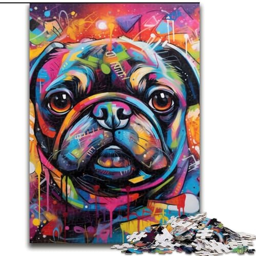 Puzzle 1000 Teile für Erwachsene Mops-Graffiti-Puzzle für Erwachsene 50x75cm Denksportaufgabe, Spiel für Erwachsene, interaktive Familienaktivität Puzzle 1000 Teile für Erwachsene Mops-Graffiti-Puzzle für Erwachsene 50x75cm Denksportaufgabe, Spiel für Erwachsene, interaktive Familienaktivität von LYXIANY
