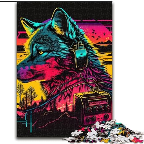 Puzzle 1000 Teile für Erwachsene Neon Wolf Puzzle für Erwachsene, 1000 Teile spannende Familienspielabend-Aktivität 26x38cm Puzzle 1000 Teile für Erwachsene Neon Wolf Puzzle für Erwachsene, 1000 Teile spannende Familienspielabend-Aktivität 26x38cm von LYXIANY