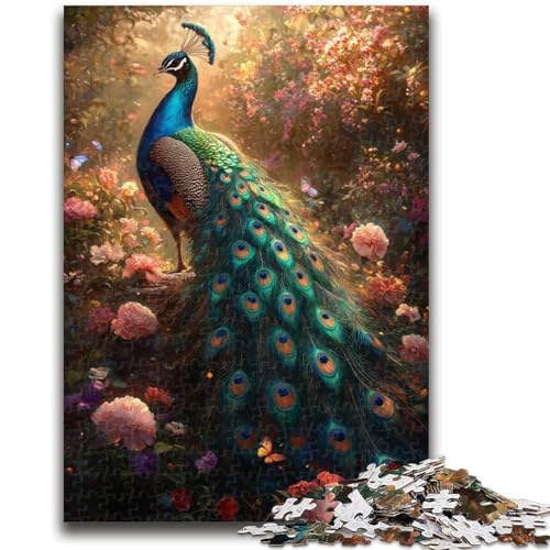 Puzzle 1000 Teile für Erwachsene Pfau Entspannungsspiele Lernspiel für Geburtstag, Weihnachten für und ab 14 Jahren 50x75cm von LYXIANY