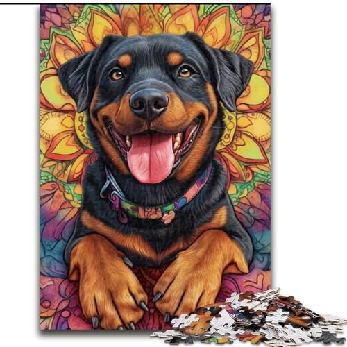 Puzzle 1000 Teile für Erwachsene Rottweiler-Puzzles aus Holz, schwieriges Denkspiel für Jugendliche, Größe 50x75cm Puzzle 1000 Teile für Erwachsene Rottweiler-Puzzles aus Holz, schwieriges Denkspiel für Jugendliche, Größe 50x75cm von LYXIANY