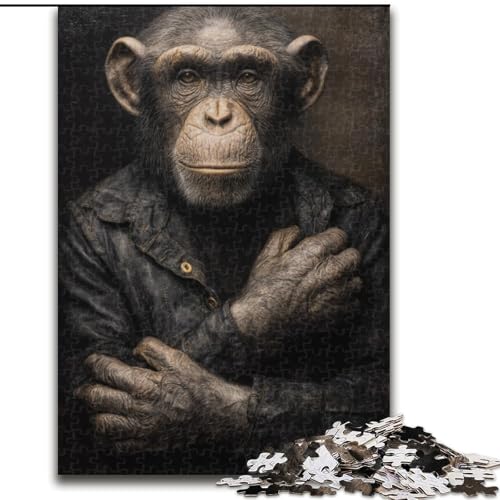 Puzzle 1000 Teile für Erwachsene Schimpansen-Puzzle aus Holz, anspruchsvolles Denkspiel für Teenager, Familienspaß, interaktives Spiel, Größe 50x75cm Puzzle 1000 Teile für Erwachsene Schimpansen-Puzzle aus Holz, anspruchsvolles Denkspiel für Teenager, Familienspaß, interaktives Spiel, Größe 50x75cm von LYXIANY