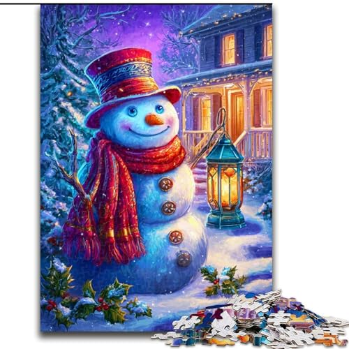 Puzzle 1000 Teile für Erwachsene Schneemann, Lernspiele, Heimdekoration, Lernspiel für Geburtstag, Weihnachten, 50x75cm von LYXIANY