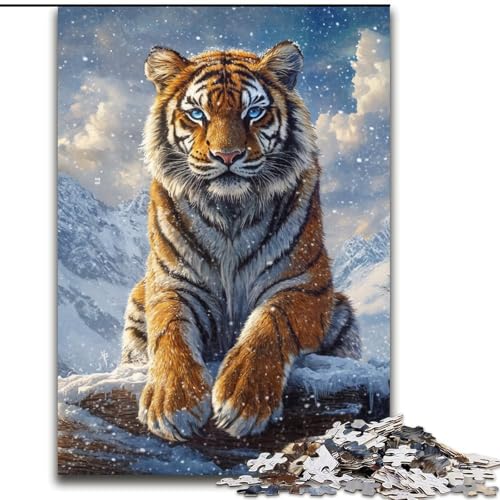 Puzzle 1000 Teile für Erwachsene Schneetiger, Lernspiele, Heimdekoration, Lernspiel für Geburtstag, Weihnachten, 50x75cm von LYXIANY