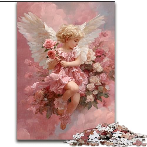 Puzzle 1000 Teile für Erwachsene Schönes kleines Engel-Puzzle aus Holz für Geburtstags-, Feiertags-, Weihnachts, Größe 50x75cm von LYXIANY