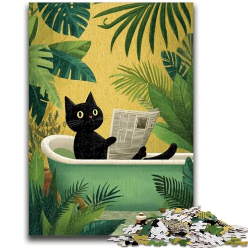 Puzzle 1000 Teile für Erwachsene Schwarze Katze in der Badewanne Denkspiel Lernspiel zum Geburtstag, Weihnachten für ab 14 Jahre 50x75cm Puzzle 1000 Teile für Erwachsene Schwarze Katze in der Badewanne Denkspiel Lernspiel zum Geburtstag, Weihnachten für ab 14 Jahre 50x75cm von LYXIANY