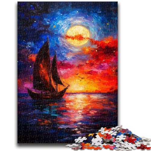 Puzzle 1000 Teile für Erwachsene Segelboot unter dem Nachthimmel Denkspiel Lernspiel für Geburtstag, Weihnachten für ab 14 Jahre 50x75cm Puzzle 1000 Teile für Erwachsene Segelboot unter dem Nachthimmel Denkspiel Lernspiel für Geburtstag, Weihnachten für ab 14 Jahre 50x75cm von LYXIANY
