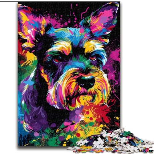 Puzzle 1000 Teile für Erwachsene Standardschnauzer-Puzzles für Erwachsene Geburtstagsgeschenkidee, anspruchsvolles Denkspiel 50x75cm von LYXIANY
