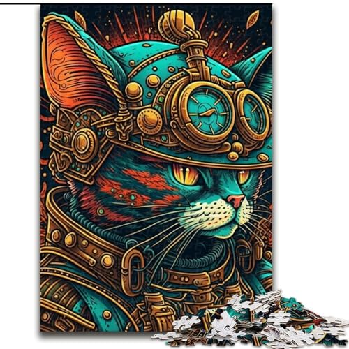 Puzzle 1000 Teile für Erwachsene Steampunk-Katzen-Puzzle für Erwachsene 26x38cm Denksportaufgabe, Spiel für Erwachsene, interaktive Familienaktivität Puzzle 1000 Teile für Erwachsene Steampunk-Katzen-Puzzle für Erwachsene 26x38cm Denksportaufgabe, Spiel für Erwachsene, interaktive Familienaktivität von LYXIANY