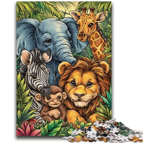 Puzzle 1000 Teile für Erwachsene Tierwelt Lernen Lernspielzeug ganze Familie 50x75cm Puzzle 1000 Teile für Erwachsene Tierwelt Lernen Lernspielzeug ganze Familie 50x75cm von LYXIANY
