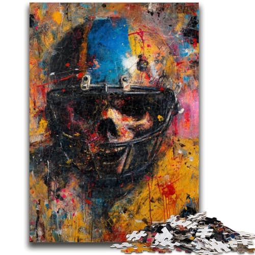 Puzzle 1000 Teile für Erwachsene Totenkopfhelm für und ab 14 Jahren Mitmachspiel Weihnachtsspiel Geschenke 50x75cm von LYXIANY