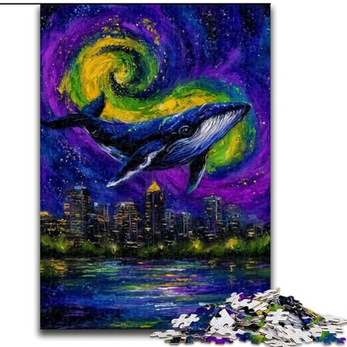Puzzle 1000 Teile für Erwachsene Wale im Nachthimmel aus Karton, EIN tolles Geschenk für Familienspaß, Größe 38x26cm, für Feiertage, Geburtstage und Familienspieleabende Puzzle 1000 Teile für Erwachsene Wale im Nachthimmel aus Karton, EIN tolles Geschenk für Familienspaß, Größe 38x26cm, für Feiertage, Geburtstage und Familienspieleabende von LYXIANY