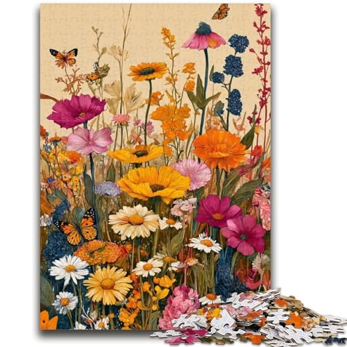 Puzzle 1000 Teile für Erwachsene Wildblumensommer für und ab 14 Jahren Mitmachspiel Weihnachtsspiel Geschenke 50x75cm von LYXIANY