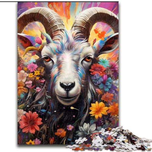 Puzzle 1000 Teile für Erwachsene Ziegen-Puzzles für Erwachsene 26x38cm Denksportaufgabe, Spiel für Erwachsene, interaktive Familienaktivität Puzzle 1000 Teile für Erwachsene Ziegen-Puzzles für Erwachsene 26x38cm Denksportaufgabe, Spiel für Erwachsene, interaktive Familienaktivität von LYXIANY