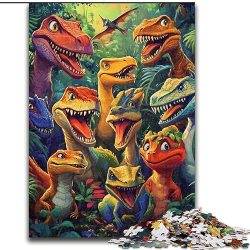 Puzzle 1000 Teile für Erwachsene und Jugendliche, Baby-Dinosaurier, für Kinder ab 14 Jahren, Lernspiel, Herausforderung, Spielzeug, Geschenk zum Geburtstag (Größe 26x38cm) von LYXIANY