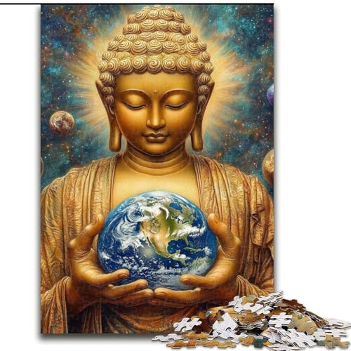 Puzzle 1000 Teile für Erwachsene und Jugendliche, Buddha hält die Erde, Lernspielzeug, Familienspiele, geeignet als Schreibtischdekoration, 50x75cm Puzzle 1000 Teile für Erwachsene und Jugendliche, Buddha hält die Erde, Lernspielzeug, Familienspiele, geeignet als Schreibtischdekoration, 50x75cm von LYXIANY