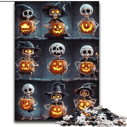 Puzzle 1000 Teile für Erwachsene und Jugendliche, Halloween-Collage, anspruchsvoll zu vervollständigen, Aber unterhaltsames und humorvolles Lernspiel zum Geburtstag, 26x38cm von LYXIANY
