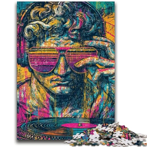 Puzzle 1000 Teile für Erwachsene und Jugendliche, Pop-Art-Michelangelos-David-Statue, pädagogisches Familienspiel, Wanddekoration, einzigartige Geburtstags, 50x75cm von LYXIANY