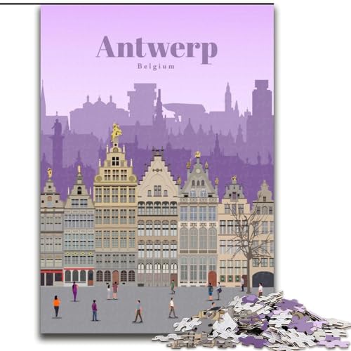 Puzzle 1000 Teile für Erwachsene und Jugendliche, Reise nach Antwerpen, geeignet für Personen ab 14 Jahren, Lernspiele, Wichtelgeschenke, 50x75cm Puzzle 1000 Teile für Erwachsene und Jugendliche, Reise nach Antwerpen, geeignet für Personen ab 14 Jahren, Lernspiele, Wichtelgeschenke, 50x75cm von LYXIANY