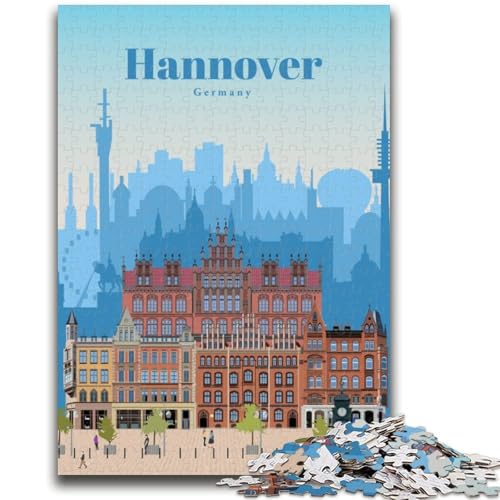 Puzzle 1000 Teile für Erwachsene und Jugendliche, Reise nach Hannover, Spielzeug, Lernspiele, Stressabbau, Künstlersammlung, Bildende Kunst (Größe 38x26cm) von LYXIANY