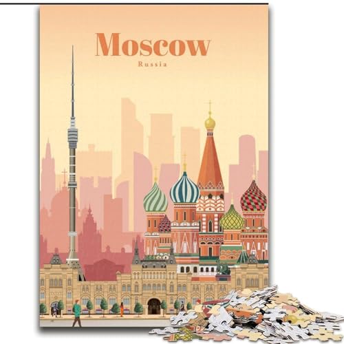 Puzzle 1000 Teile für Erwachsene und Jugendliche, Reise nach Moskau, anspruchsvolles Spiel und Lernspiel für die ganze Familie zum Geburtstag, Weihnachten, 50x75cm Puzzle 1000 Teile für Erwachsene und Jugendliche, Reise nach Moskau, anspruchsvolles Spiel und Lernspiel für die ganze Familie zum Geburtstag, Weihnachten, 50x75cm von LYXIANY