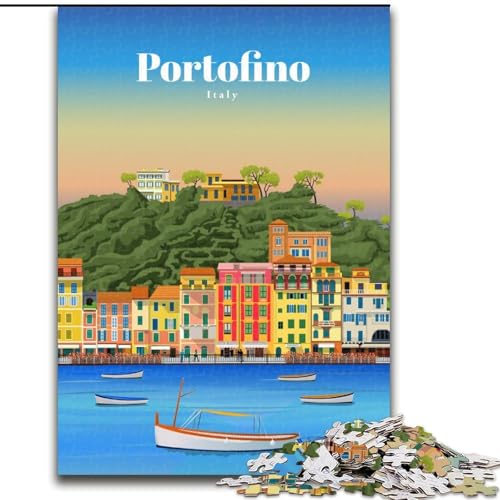 Puzzle 1000 Teile für Erwachsene und Jugendliche, Reise nach Portofino, lustige Spiele für die ganze Familie, lustige Aktivitäten zu Hause, Geburtstagsgeschenk, Reisegeschenke, 50x75cm Puzzle 1000 Teile für Erwachsene und Jugendliche, Reise nach Portofino, lustige Spiele für die ganze Familie, lustige Aktivitäten zu Hause, Geburtstagsgeschenk, Reisegeschenke, 50x75cm von LYXIANY