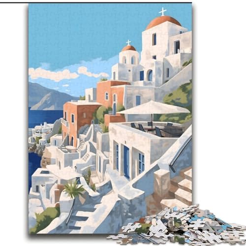 Puzzle 1000 Teile für Erwachsene und Jugendliche, Santorin, Griechenland, Reise, anspruchsvolles Spiel und Familienspiel, Lernspiel für Geburtstag, Weihnachten, 38x52cm Puzzle 1000 Teile für Erwachsene und Jugendliche, Santorin, Griechenland, Reise, anspruchsvolles Spiel und Familienspiel, Lernspiel für Geburtstag, Weihnachten, 38x52cm von LYXIANY