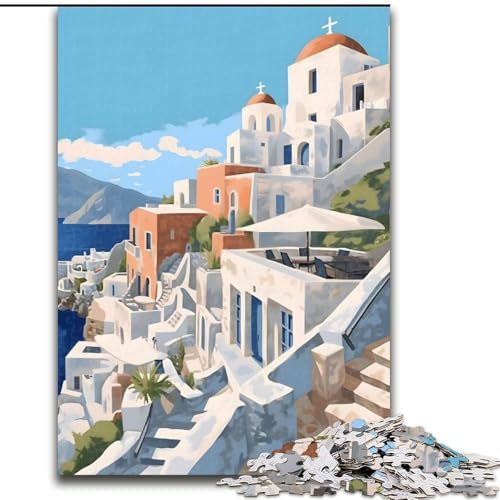 Puzzle 1000 Teile für Erwachsene und Jugendliche, Santorin, Griechenland, Reise, anspruchsvolles Spiel und Familienspiel, Lernspiel für Geburtstag, Weihnachten, 50x75cm Puzzle 1000 Teile für Erwachsene und Jugendliche, Santorin, Griechenland, Reise, anspruchsvolles Spiel und Familienspiel, Lernspiel für Geburtstag, Weihnachten, 50x75cm von LYXIANY