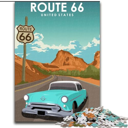 Puzzle 1000 Teile für Erwachsene und Jugendliche, US-Routen-Reiseplakat, Lernspielzeug, einzigartige Geburtstags- und Geschenkideen für Kinder ab 14 Jahren, 50x75cm Puzzle 1000 Teile für Erwachsene und Jugendliche, US-Routen-Reiseplakat, Lernspielzeug, einzigartige Geburtstags- und Geschenkideen für Kinder ab 14 Jahren, 50x75cm von LYXIANY
