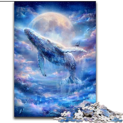 Puzzle 1000 Teile für Erwachsene und Jugendliche, Weltraumwal, Lernspiele, Heimdekoration, geeignet für die Schreibtischdekoration (Größe 50x75cm) von LYXIANY