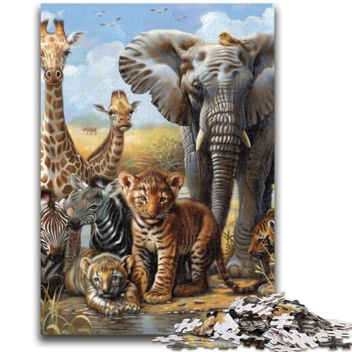Puzzle 1000 Teile für Erwachsene und Jugendliche, afrikanische Tiere, Lernspiele, Heimdekoration, Lernspiel für Geburtstag, Weihnachten, 50x75cm von LYXIANY