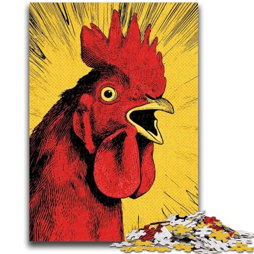 Puzzle 1000 Teile für Erwachsene und Jugendliche, roter Hahn, Lernspiel, Herausforderung, Spielzeug, Wanddekoration, einzigartige Geburtstags, 26x38cm Puzzle 1000 Teile für Erwachsene und Jugendliche, roter Hahn, Lernspiel, Herausforderung, Spielzeug, Wanddekoration, einzigartige Geburtstags, 26x38cm von LYXIANY