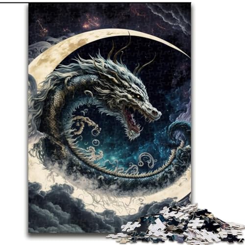 Puzzle 1000 Teile für Erwachsene und Teenager, Brave Dragon, Lernspiele, Heimdekoration, geeignet für die Schreibtischdekoration (Größe 26x38cm) von LYXIANY