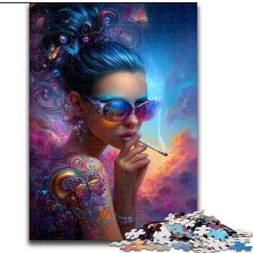 Puzzle 1000 Teile für Erwachsene und Teenager, Punk-Mädchen, Lernspielzeug, Spaß bei Aktivitäten zu Hause, Geburtstagsgeschenk, Reisegeschenke, 50x75cm von LYXIANY