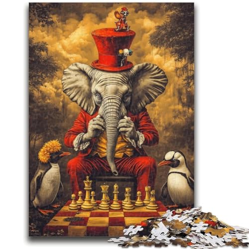 Puzzle 1000 Teile für Jugendliche, Zirkustiere, Spielzeug, Denkspiel zur Heimdekoration, für Kinder ab 14 Jahren, 26x38cm von LYXIANY