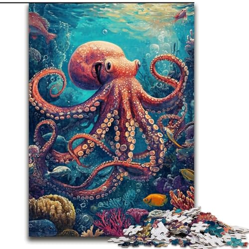 Puzzle 1000 Teile für Jugendliche Oktopus Familienspaß ganze Familie für und ab 14 Jahren (Größe 50x75cm) von LYXIANY