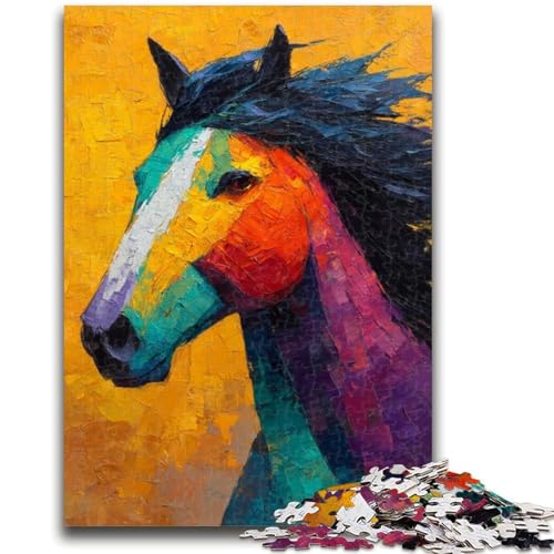 Puzzle 1000 Teile für Jugendliche Pferdeölgemälde für und ab 14 Jahren Mitmachspiel Weihnachtsspiel Geschenke 50x75cm Puzzle 1000 Teile für Jugendliche Pferdeölgemälde für und ab 14 Jahren Mitmachspiel Weihnachtsspiel Geschenke 50x75cm von LYXIANY