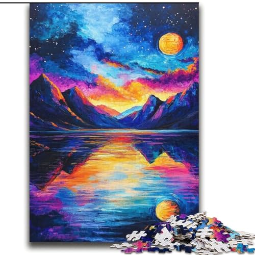 Puzzle 1000 Teile für Teenager, Aurora Mountains, Familienunterhaltungsspielzeug ganze Familie, 38x52cm Puzzle 1000 Teile für Teenager, Aurora Mountains, Familienunterhaltungsspielzeug ganze Familie, 38x52cm von LYXIANY