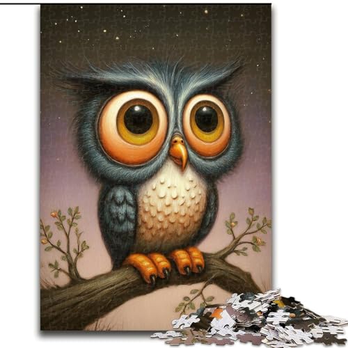 Puzzle 1000 Teile für Teenager, Baby-Eule, anspruchsvolles Spiel und Familienspiel, EIN Kunstwerk für 14-Jährige (Größe 26x38cm) von LYXIANY