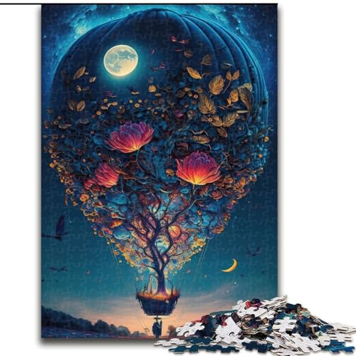 Puzzle 1000 Teile für Teenager, Ballon im Weltraum, Elefantenspielzeug, Denkspiel, Geburtstagsgeschenk, Geschenke, Wandkunst für Kinder ab 14 Jahren (Größe 26x38cm) von LYXIANY