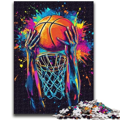 Puzzle 1000 Teile für Teenager, Basketballsport, ab 14 Jahren, Quizspiel, Spaß für zu Hause, Aktivitäten, Geburtstagsgeschenk, Reisegeschenke, 26x38cm von LYXIANY