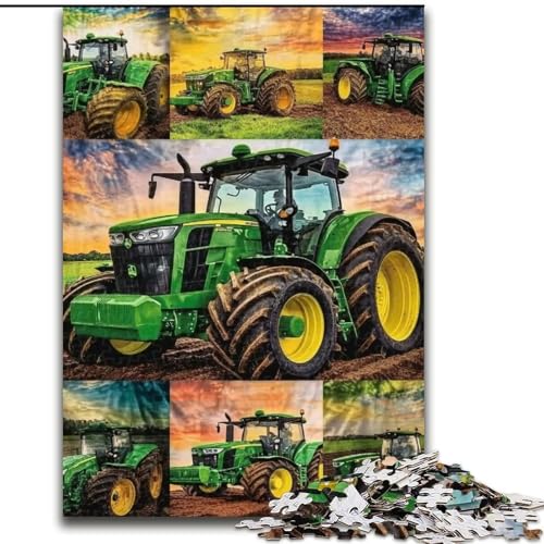 Puzzle 1000 Teile für Teenager, Bauernhof-Traktor, Elefantenspielzeug, Denkspiel, Geburtstagsgeschenk, Geschenke, Wandkunst für Kinder ab 14 Jahren (Größe 50x75cm) von LYXIANY
