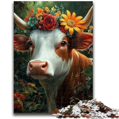 Puzzle 1000 Teile für Teenager, Blumen, Kuh, ab 14 Jahren, Quizspiel, Spaß für zu Hause, Aktivitäten, Geburtstagsgeschenk, Reisegeschenke, 50x75cm Puzzle 1000 Teile für Teenager, Blumen, Kuh, ab 14 Jahren, Quizspiel, Spaß für zu Hause, Aktivitäten, Geburtstagsgeschenk, Reisegeschenke, 50x75cm von LYXIANY