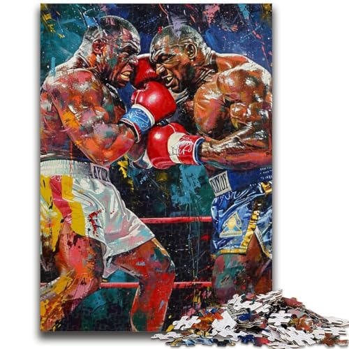 Puzzle 1000 Teile für Teenager, Boxer, Lernspiel, Herausforderung, Spielzeug, Wanddekoration, einzigartige Geburtstags, 26x38cm von LYXIANY