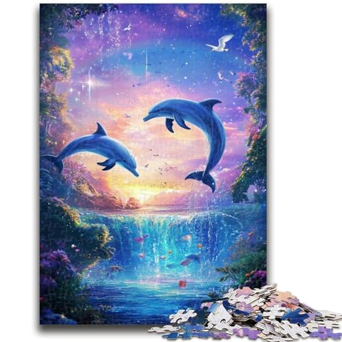 Puzzle 1000 Teile für Teenager, Delfine springen, Dekomprimieren, intellektuelles Lernspielzeug, perfekte Dekoration, 50x75cm Puzzle 1000 Teile für Teenager, Delfine springen, Dekomprimieren, intellektuelles Lernspielzeug, perfekte Dekoration, 50x75cm von LYXIANY