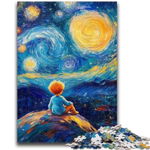 Puzzle 1000 Teile für Teenager, Der kleine Prinz des Nachthimmels, Dekomprimierendes intellektuelles Lernspielzeug, perfekte Dekoration, 26x38cm Puzzle 1000 Teile für Teenager, Der kleine Prinz des Nachthimmels, Dekomprimierendes intellektuelles Lernspielzeug, perfekte Dekoration, 26x38cm von LYXIANY