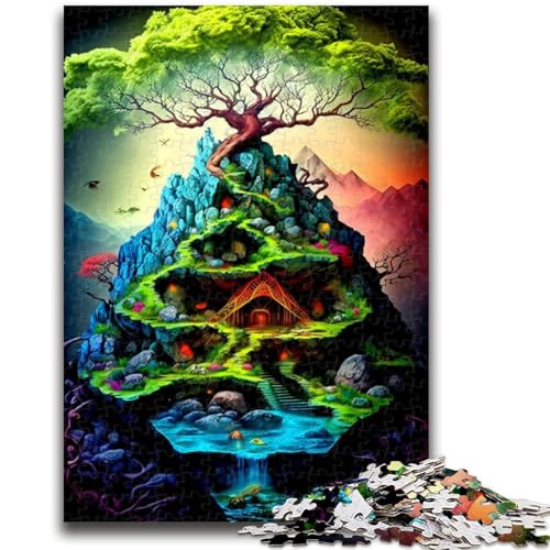Puzzle 1000 Teile für Teenager, Fantasielandschaft, ab 14 Jahren, Quizspiel, Spaß für zu Hause, Geburtstagsgeschenk, Reisegeschenk, 26x38cm von LYXIANY