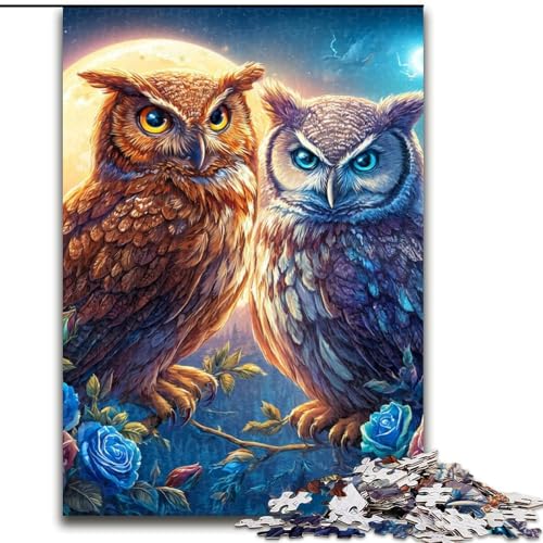 Puzzle 1000 Teile für Teenager, Fantasy-Eule, für Kinder ab 14 Jahren, Heimdekoration als Geschenk für die ganze Familie und Freunde (Größe 50x75cm) von LYXIANY