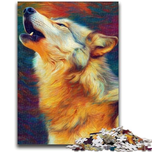 Puzzle 1000 Teile für Teenager, Farbwolf, Stressabbau, schwierige Herausforderung, gutes Geschenk für die ganze Familie, 26x38cm Puzzle 1000 Teile für Teenager, Farbwolf, Stressabbau, schwierige Herausforderung, gutes Geschenk für die ganze Familie, 26x38cm von LYXIANY